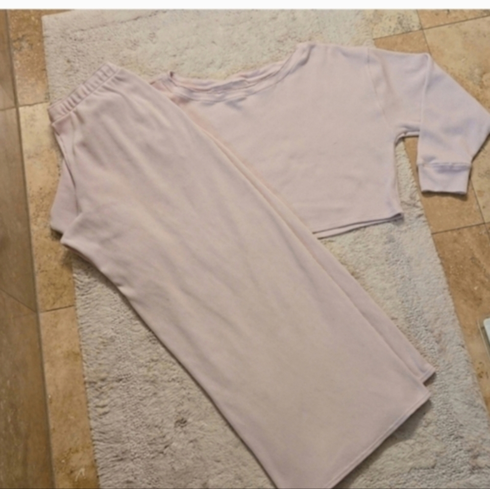 Skims Cozy Pink Lounge Set Size M